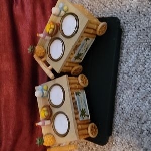 Yankee Candle, double tea light tiki bar cart